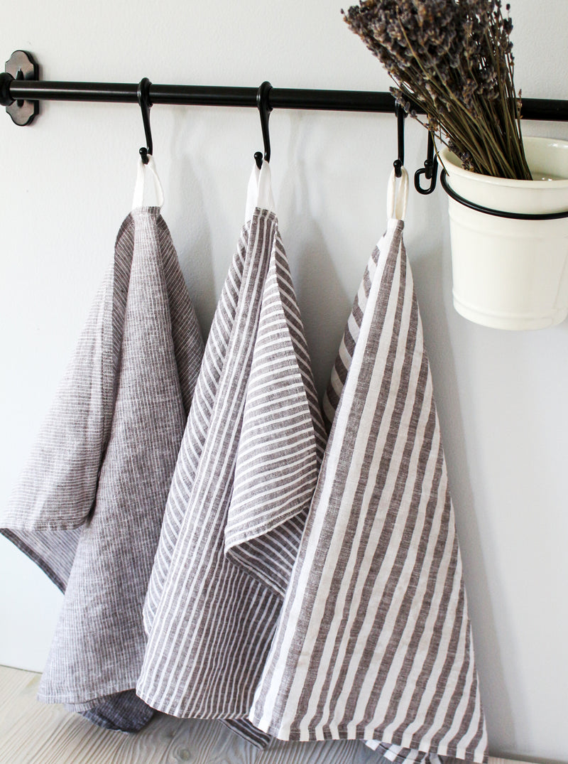 Linen Kitchen Towel-Linen tea towel. Washed linen kitchen towel. Hand towel.  Natural dish towel.