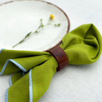 Green Napkin Set with Contrast Edges