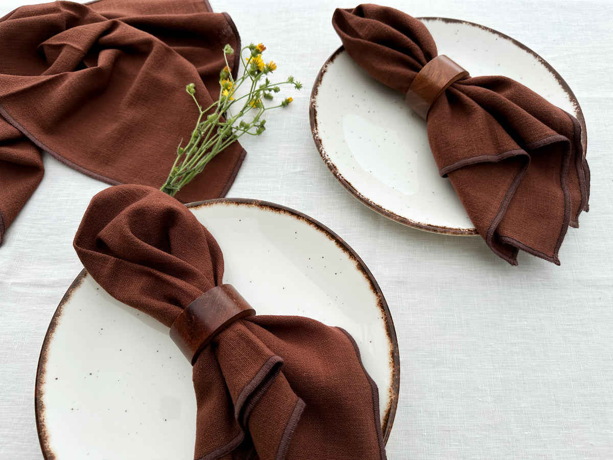 Soil Brown Cotton Napkin Set,Inspired by The Earth's Own Palette