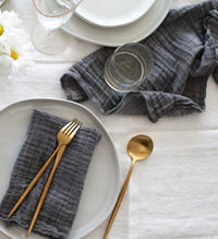 Dinner Napkin Set, Prewashed Soft Muslin Napkins