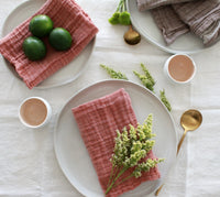 Crinkle Cotton Napkin Set in Copper