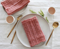 Crinkle Cotton Napkin Set in Copper