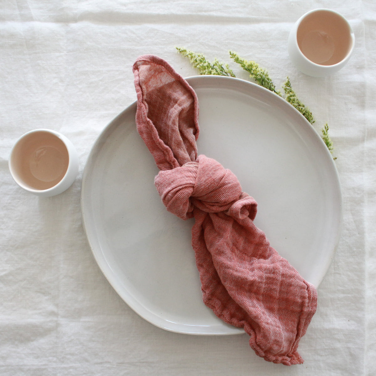 Dinner Napkin Set, Prewashed Soft Muslin Napkins