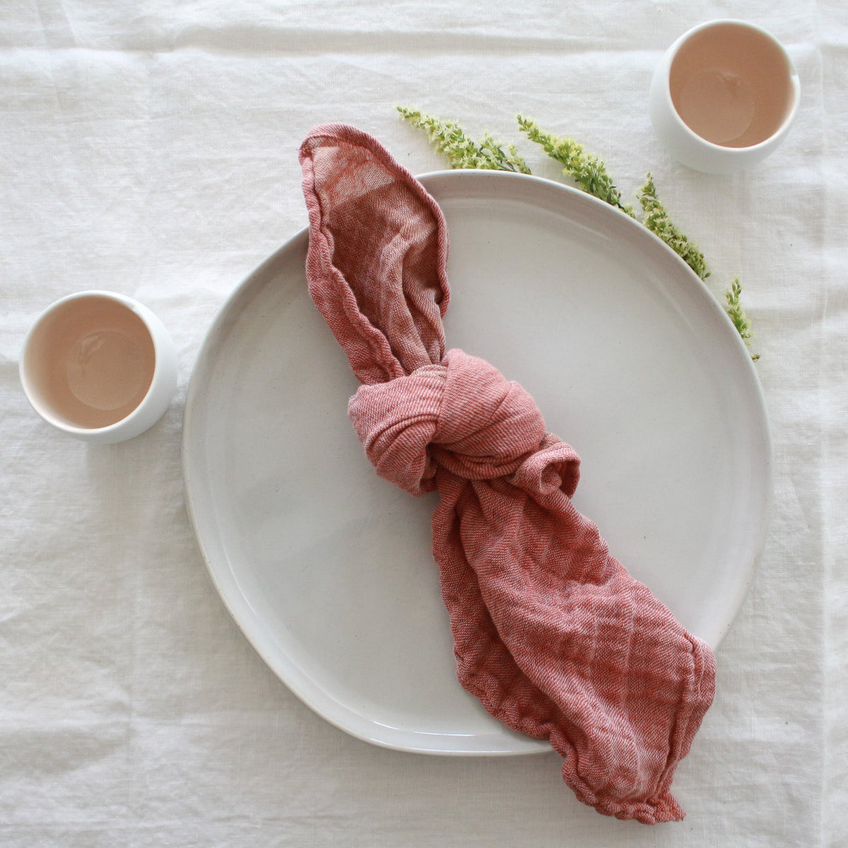 Crinkle Cotton Napkin Set in Copper