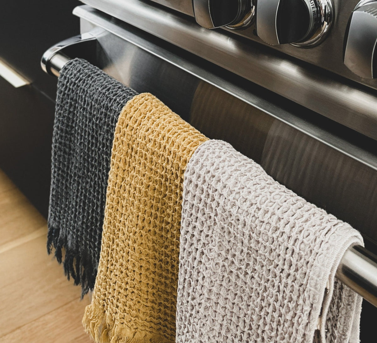 Charcoal Waffle Kitchen Towel