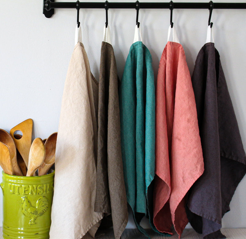 Linen Tea Towels. Linen Colorful Towels. Linen Towel. Hand Towels