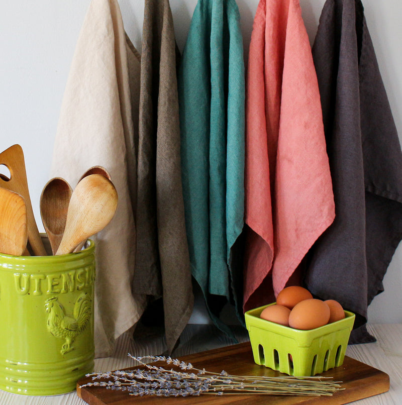 Soft Linen Tea Towel/washed Linen Kitchen Towel/stonewashed Dish