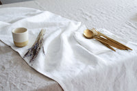 Off White Table Runner, Linen