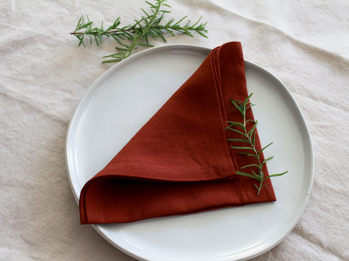 Terracotta Linen Napkins