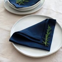 Navy Linen Napkins