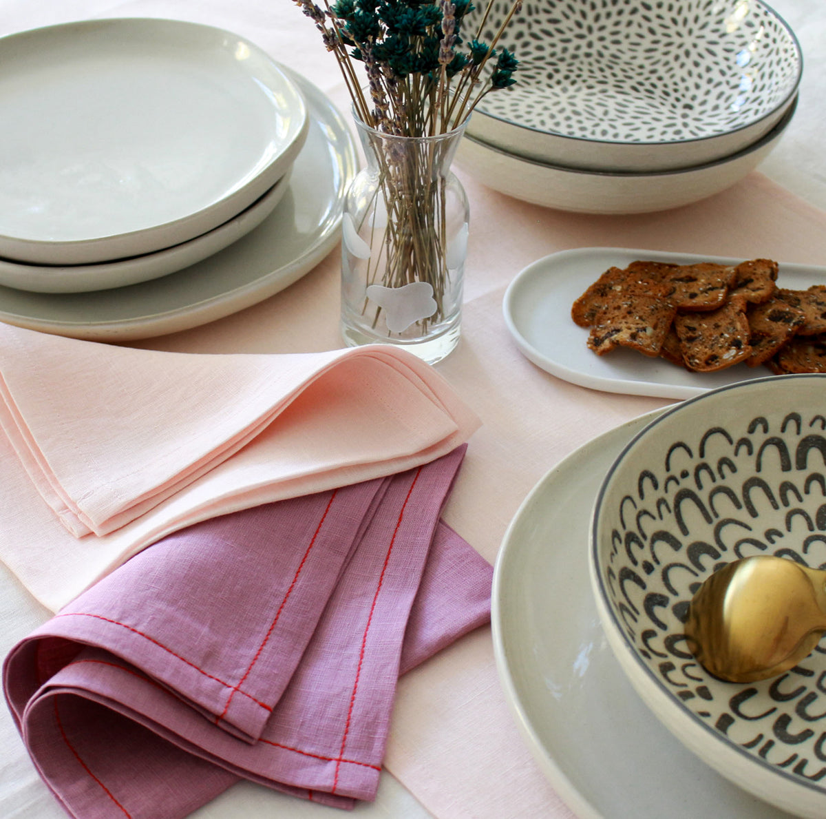 Blush Table Runner, Linen