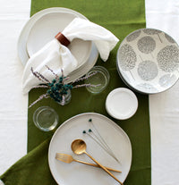 Forest Green Table Runner, Linen