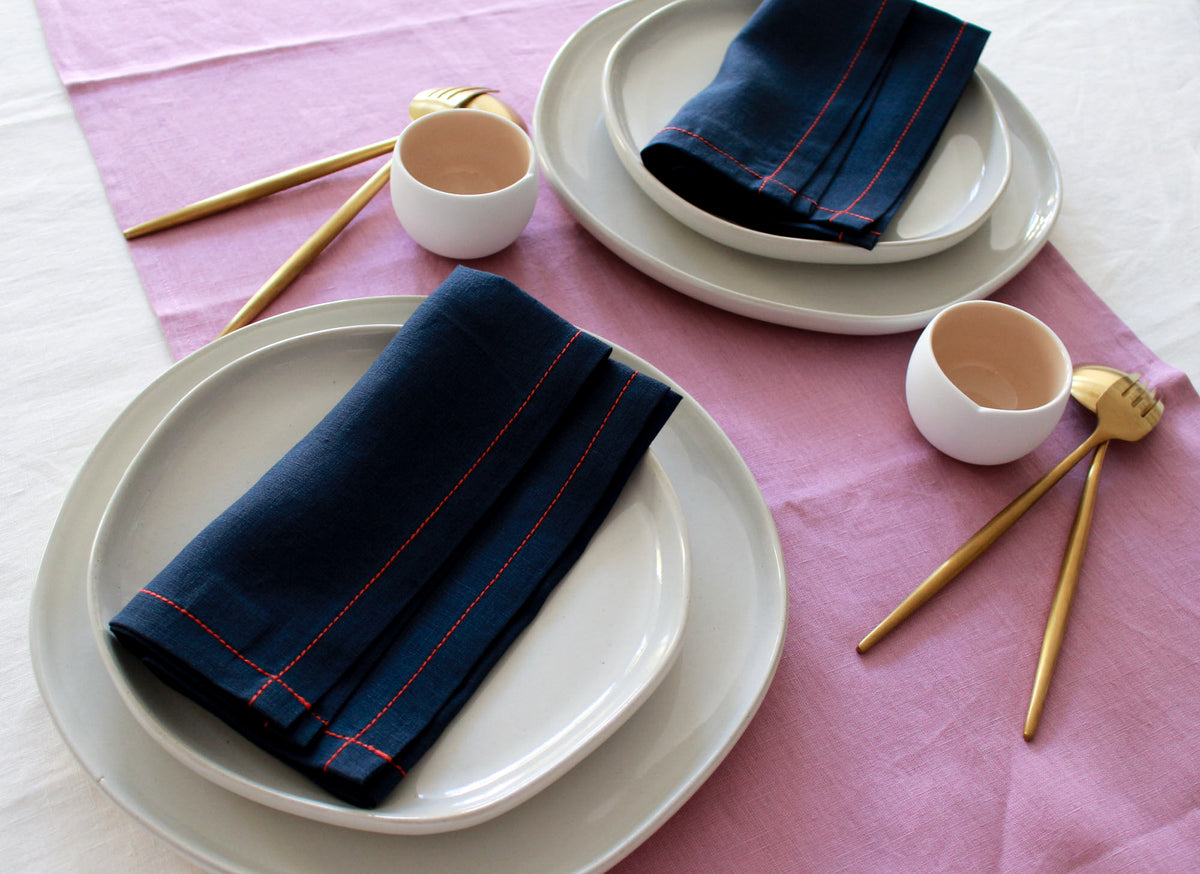 Woodrose Table Runner, Linen