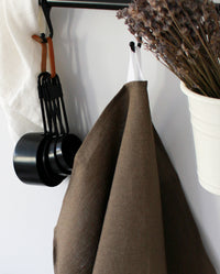 Brown Linen Tea Towel, Kitchen Towel