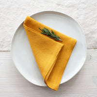 Mustard Yellow Linen Napkins