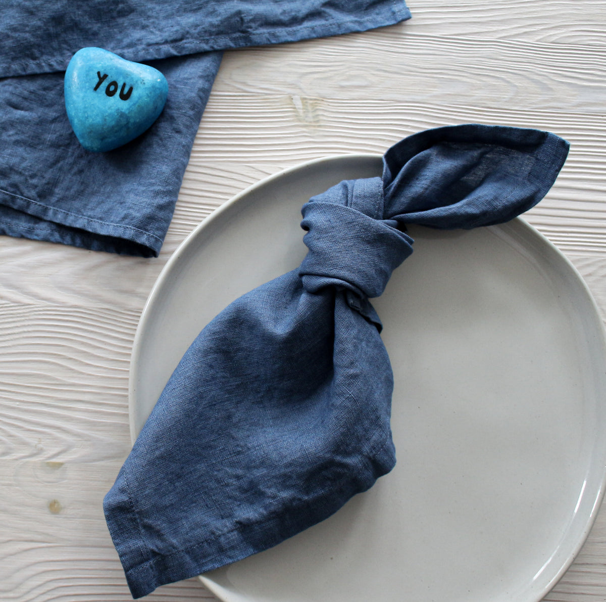 Denim Blue Linen Napkins