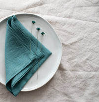 Teal Linen Napkins