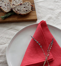 Red cloth napkin