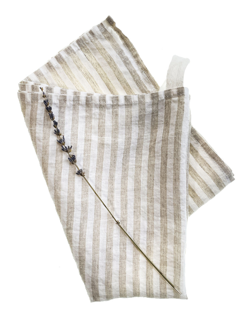 Thick Linen Kitchen Towels Ivy & Creeper (set of 2) - LINOROOM 100